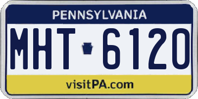 PA license plate MHT6120