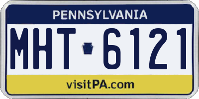 PA license plate MHT6121