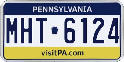 PA license plate MHT6124