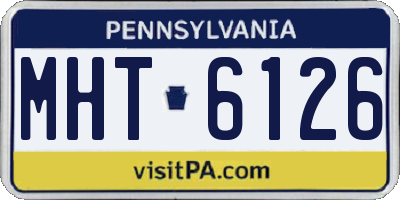 PA license plate MHT6126
