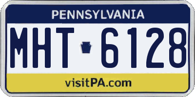 PA license plate MHT6128