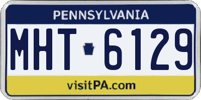PA license plate MHT6129