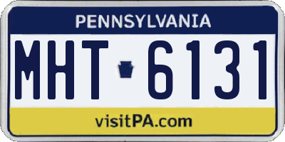 PA license plate MHT6131
