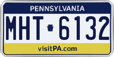 PA license plate MHT6132
