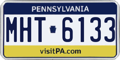 PA license plate MHT6133