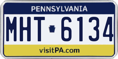 PA license plate MHT6134
