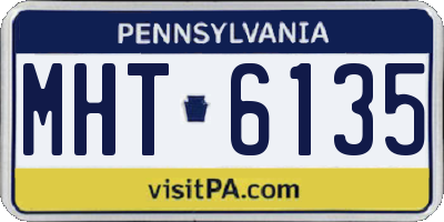 PA license plate MHT6135