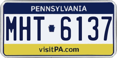 PA license plate MHT6137
