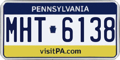 PA license plate MHT6138