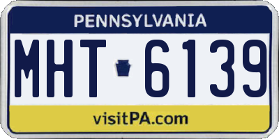 PA license plate MHT6139