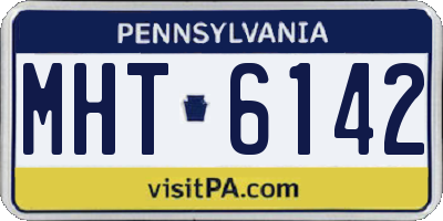 PA license plate MHT6142