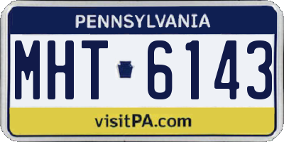 PA license plate MHT6143