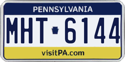 PA license plate MHT6144