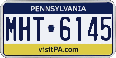PA license plate MHT6145