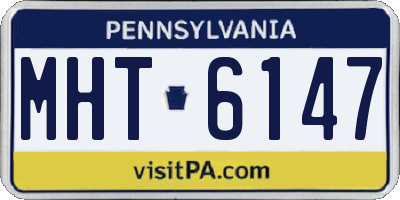 PA license plate MHT6147
