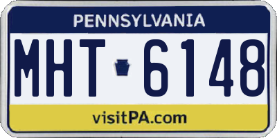 PA license plate MHT6148