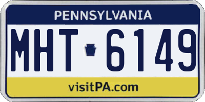 PA license plate MHT6149