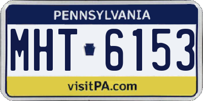 PA license plate MHT6153