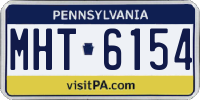 PA license plate MHT6154