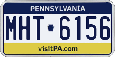 PA license plate MHT6156