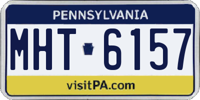 PA license plate MHT6157