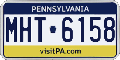 PA license plate MHT6158
