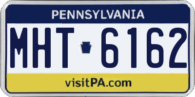 PA license plate MHT6162