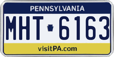 PA license plate MHT6163