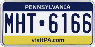 PA license plate MHT6166