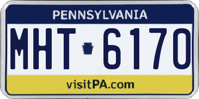 PA license plate MHT6170