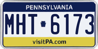 PA license plate MHT6173