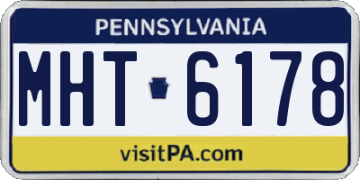 PA license plate MHT6178