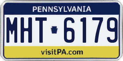 PA license plate MHT6179