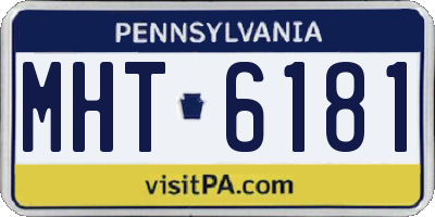 PA license plate MHT6181