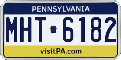 PA license plate MHT6182