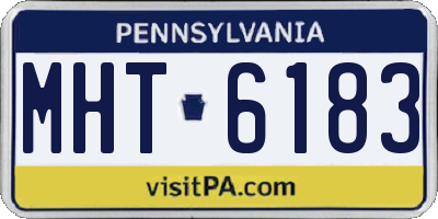 PA license plate MHT6183