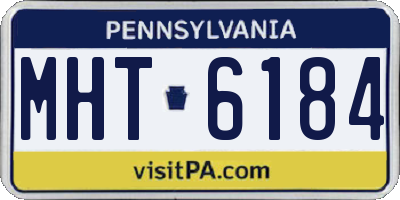 PA license plate MHT6184