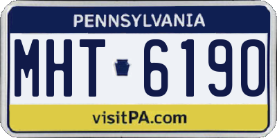 PA license plate MHT6190