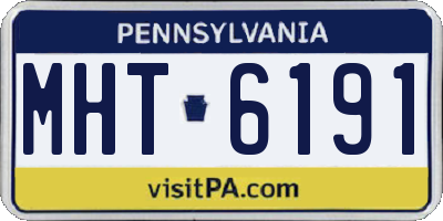 PA license plate MHT6191
