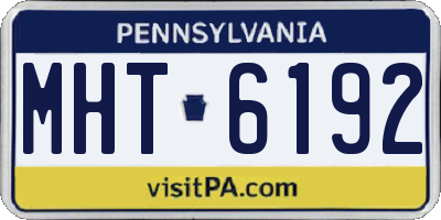 PA license plate MHT6192