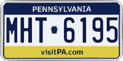 PA license plate MHT6195