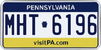 PA license plate MHT6196