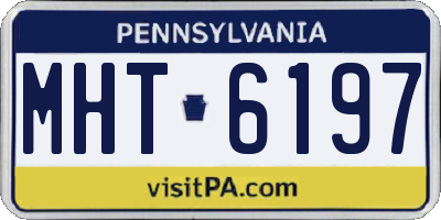 PA license plate MHT6197