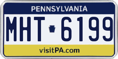 PA license plate MHT6199