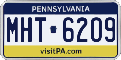 PA license plate MHT6209