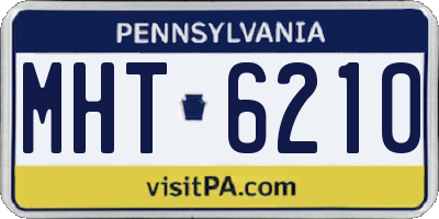 PA license plate MHT6210