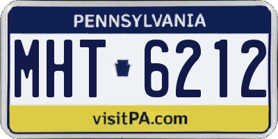 PA license plate MHT6212
