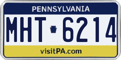 PA license plate MHT6214