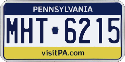 PA license plate MHT6215