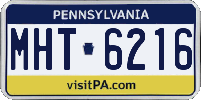 PA license plate MHT6216